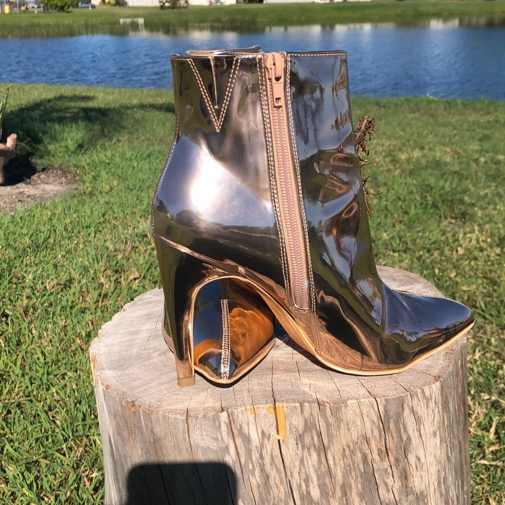 Rose gold booties